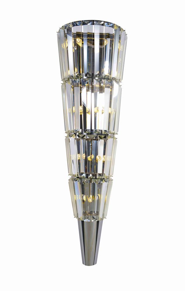 Бра W200 x H700, мм, 7*10W(70W), CHROME+CLEAR (Хром + Прозрачный Хрусталь) NewRgy W2800R/7A CHROME+CLEAR