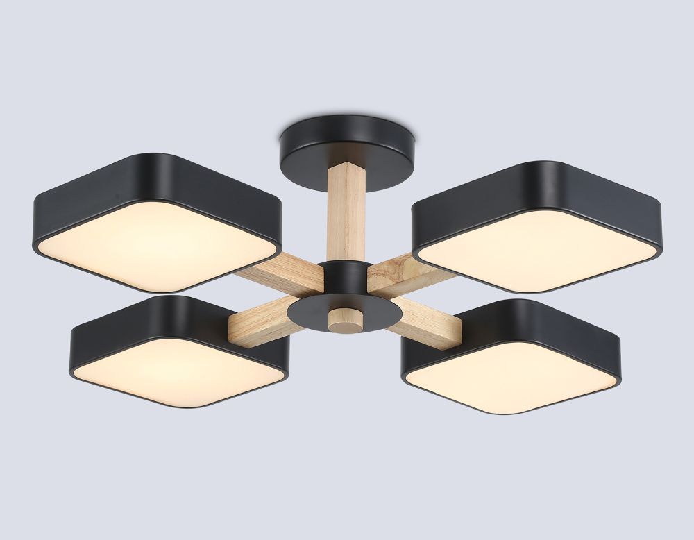 Люстра светодиодная на штанге **16- см, **W, 3000-6000K, Ambrella Light Comfort FL4880, черный, дерево