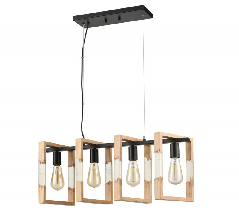 Подвесной светильник Vele Luce Copeland VL6222P04, черный-бежевый