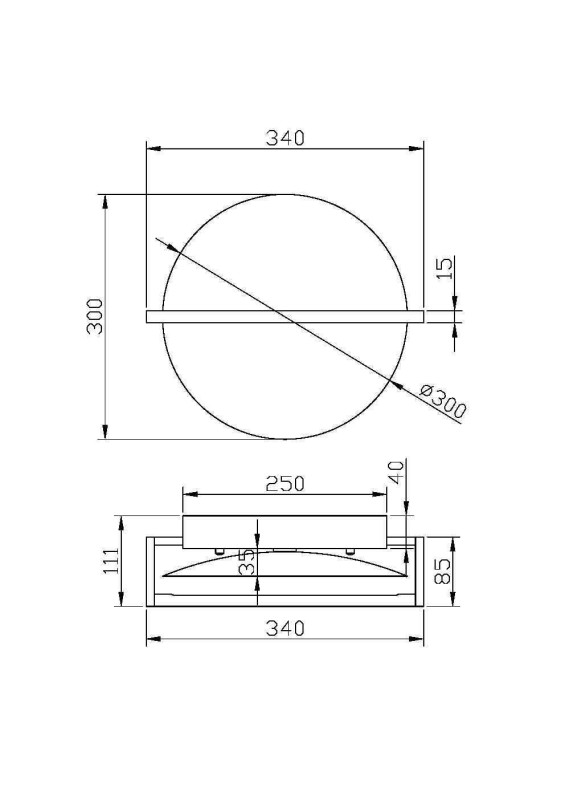 Бра 11,1*34*30 см, LED, 14W, 3000К, Maytoni Mira MOD279WL-L14G3K золотой