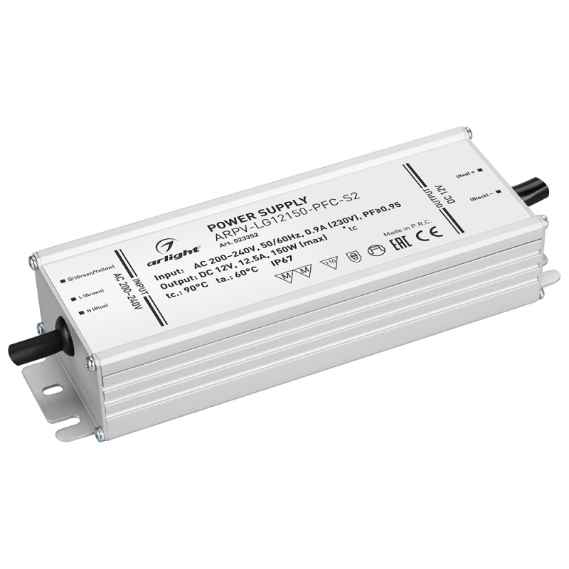 Блок питания для светодиодной ленты Arlight 023352 19*6,1*3,6 см, 150W, K,