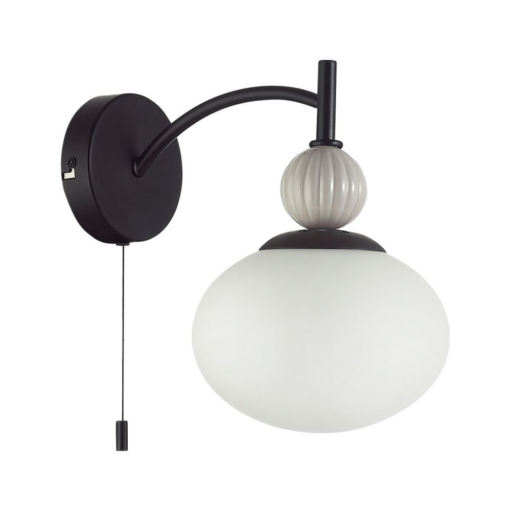 Бра с выключателем *16*22-22 см, 1*E14*40W, Lumion Gloriya LUM8273/1W, черный; серый