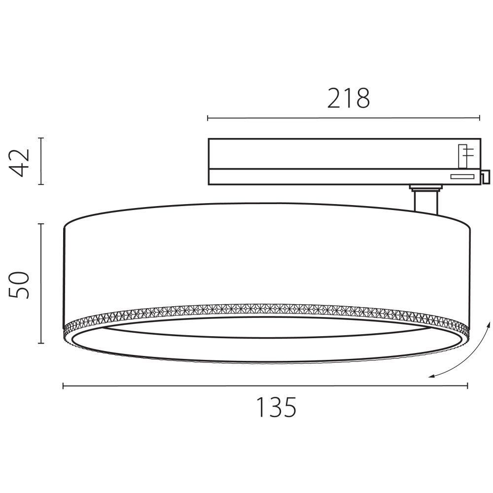 Светильник Quattro TRIAC *13,5*5 см, *35W, 3000K, Lightstar Alta Pro A5736TRIAC, Белый