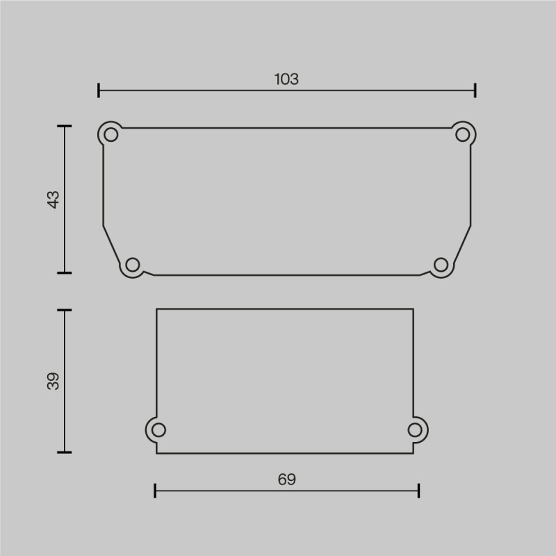 Заглушка декоративная Maytoni ALM012EC-SC-B для профиля ALM-9940-SC, черный