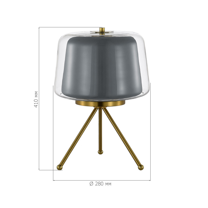 Настольная лампа 29*41 см, LED, 16W, 3000К, ST-Luce  SL6127.314.01 латунный