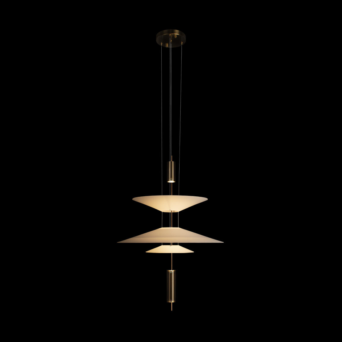 Подвесной светильник 50*83 см, 3*GU5.3*20W  LOFT IT Skylar 10244/B Brass латунь