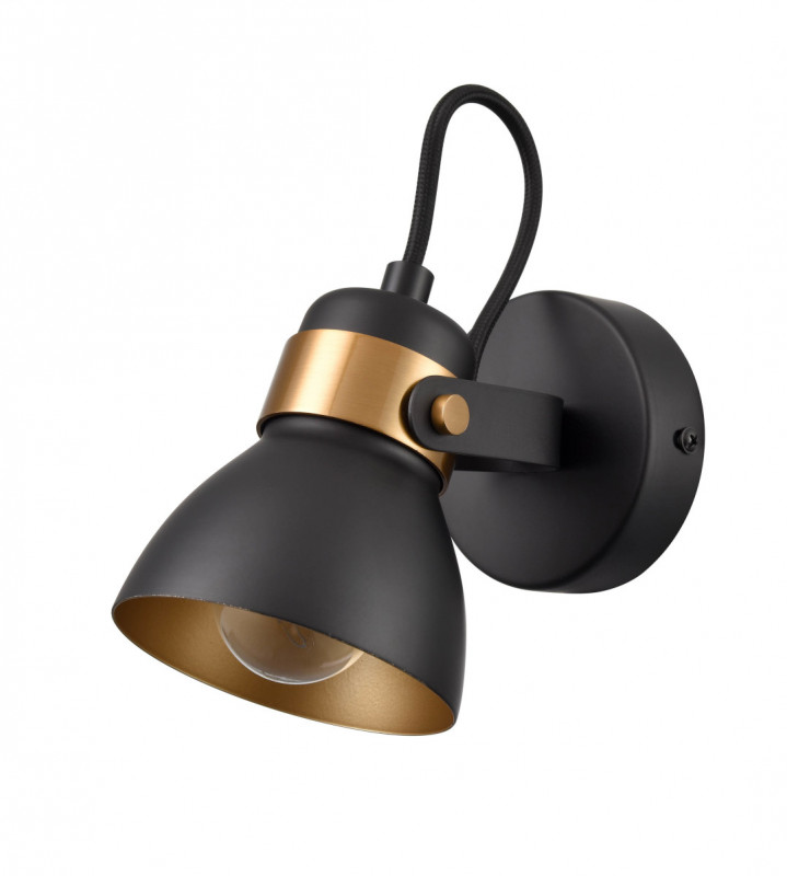 Спот 17*10*13 см, 1*E27 черный, золото Vele Luce Vulcano VL6544W01