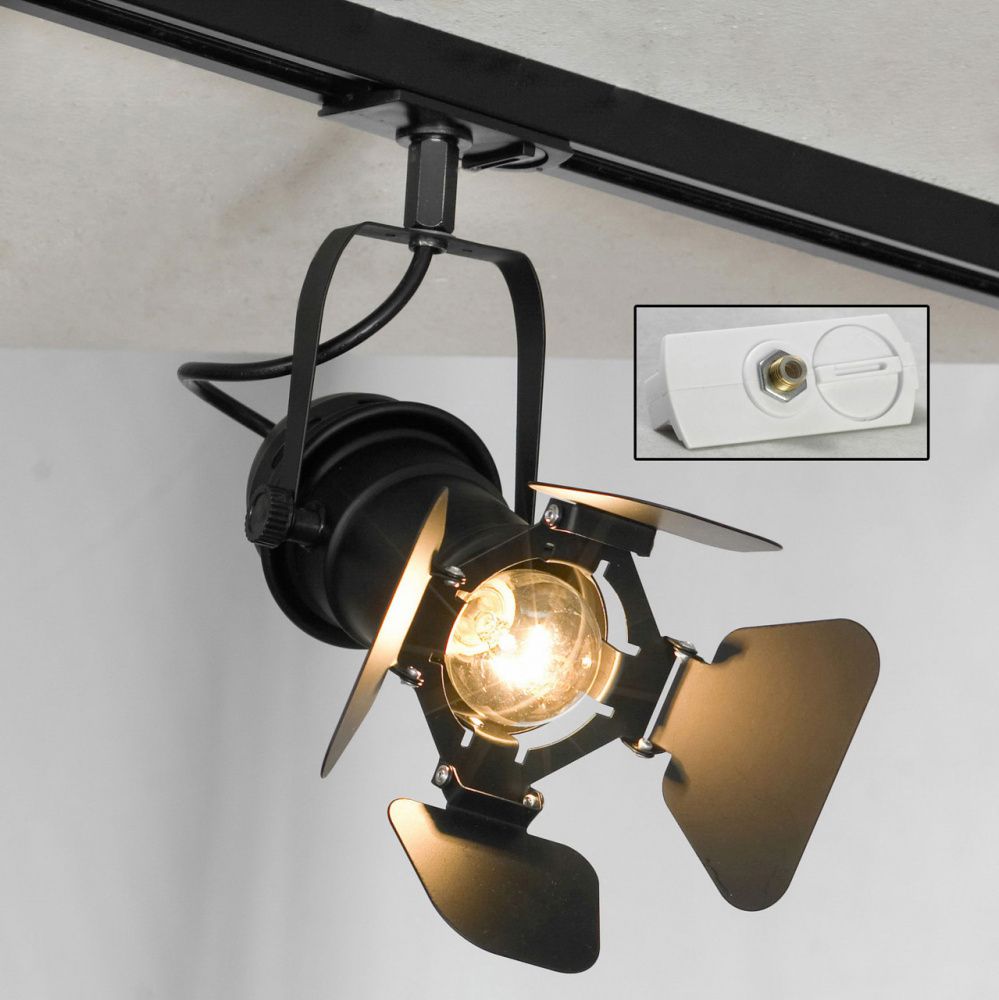 Трековый светильник однофазный Lussole LOFT Track Lights LSP-9838-TAW, E14, 40W, черный плафон