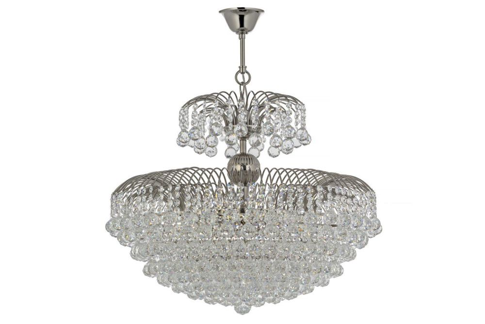 Люстра подвесная *60*55 см, 10*E14*40W, Arti Lampadari Pompei Nickel Pompei E 1.5.60.100 N, никель