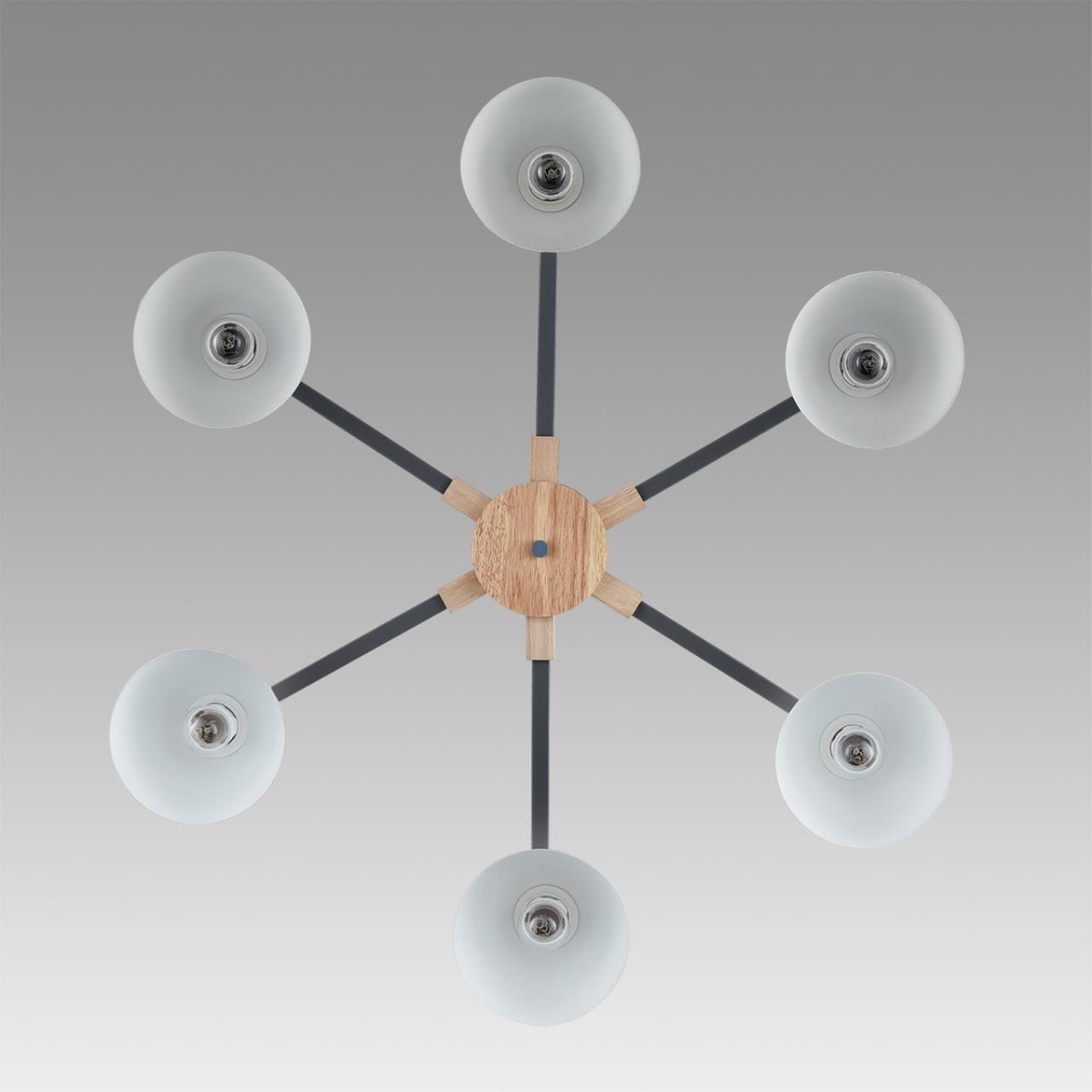Люстра потолочная 79,5*35 см, 6*E27 Lumion COLANGE 8096/6C серый