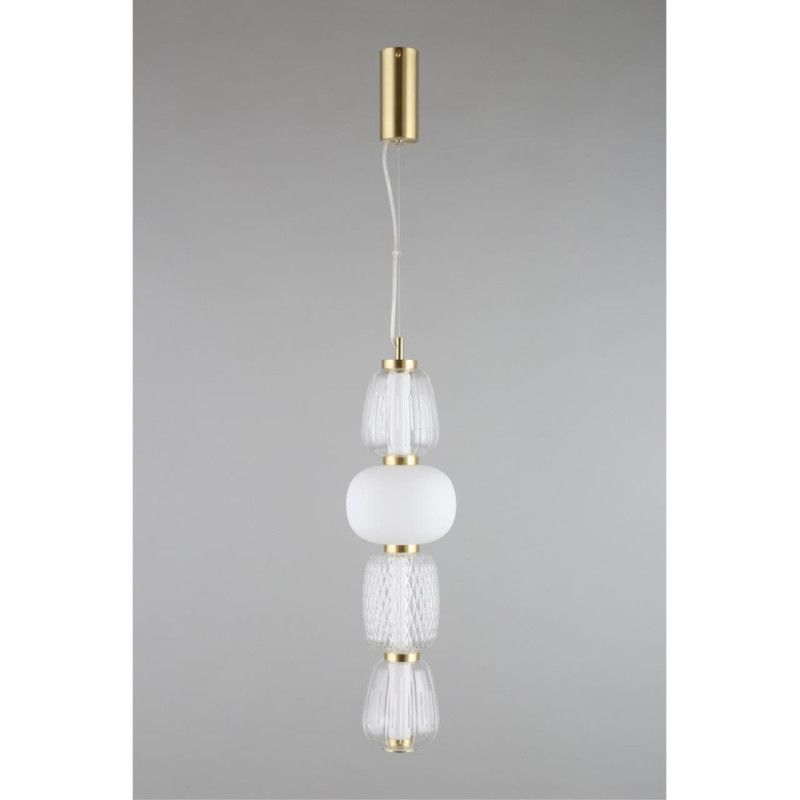 Подвесной светильник 17*100-190 см, 1*LED, 29W, 3000K, Aployt Simonet APL.318.16.29, латунный