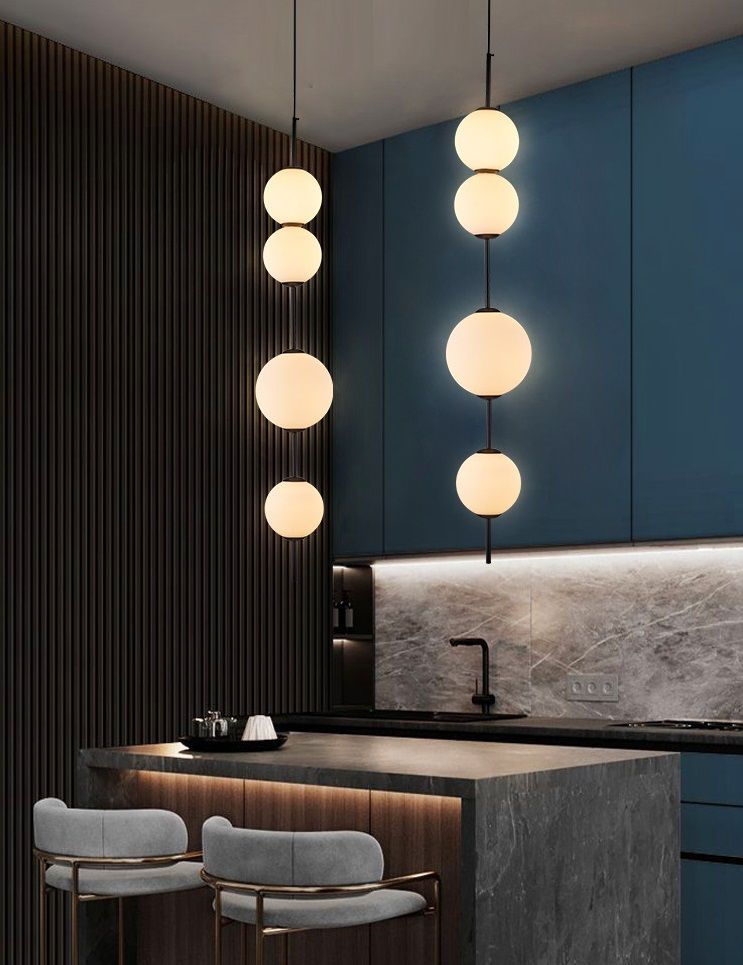 Светильник ElegantLight DZN-13550 ЧЕРНЫЙ  D200/H800-2000/4/LED/20W/4500K (120+200+100+150mm) 24-12