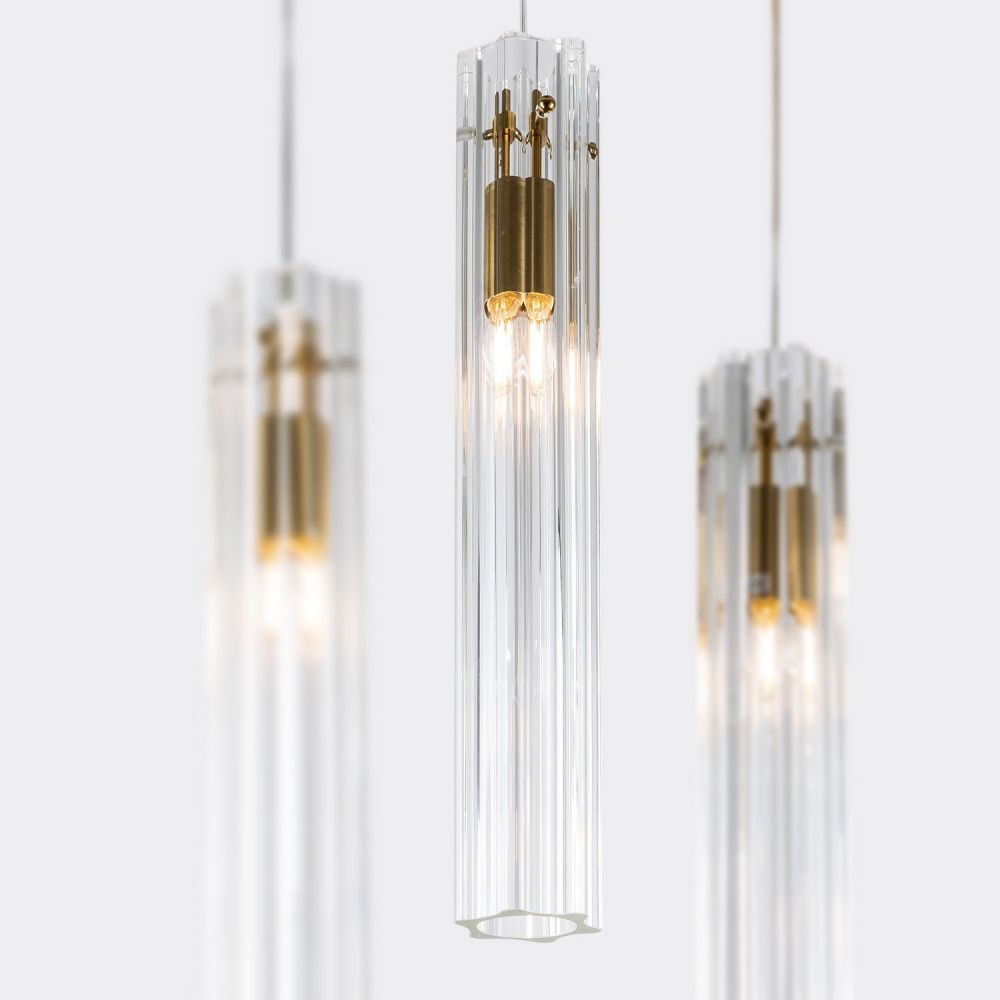 Подвесной светильник Е27, 3x60Вт, , Modelux ML.3330.3 BS Латунь