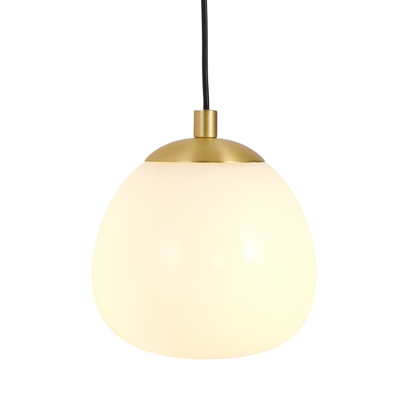 Бра Favourite Paramount 3047-1W, D200*W130*H400, каркас из двух цветов - черный и золото, плафоны из выдувного стекла дуплекс цвета опала необычной формы, лампу G9 можно менять