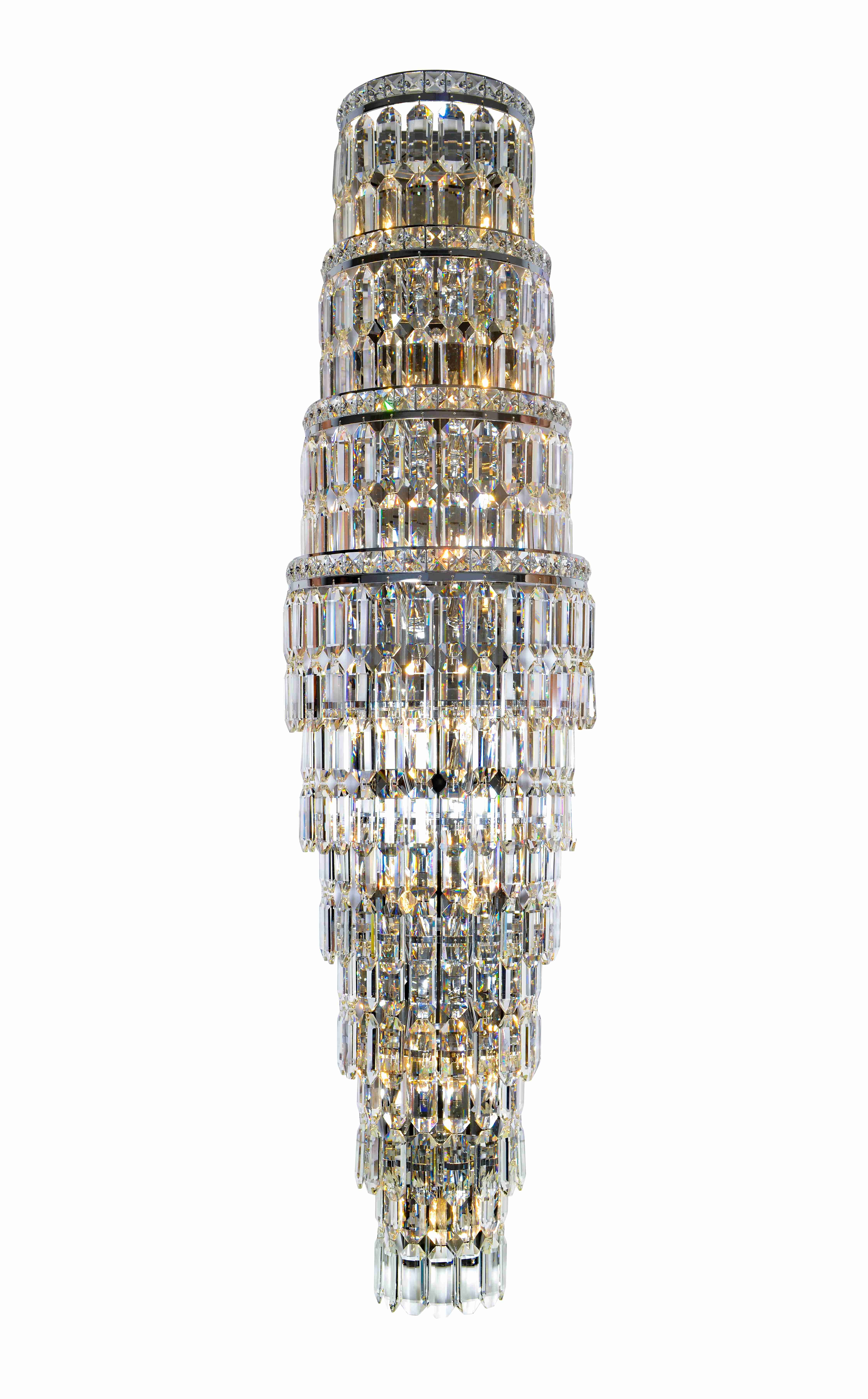 Бра 200*340*1360, 13+7*E14+Led, 40W+7W NewRgy Cristallo W2819R/13+7A CHROME+CLEAR, Хром+Прозрачный