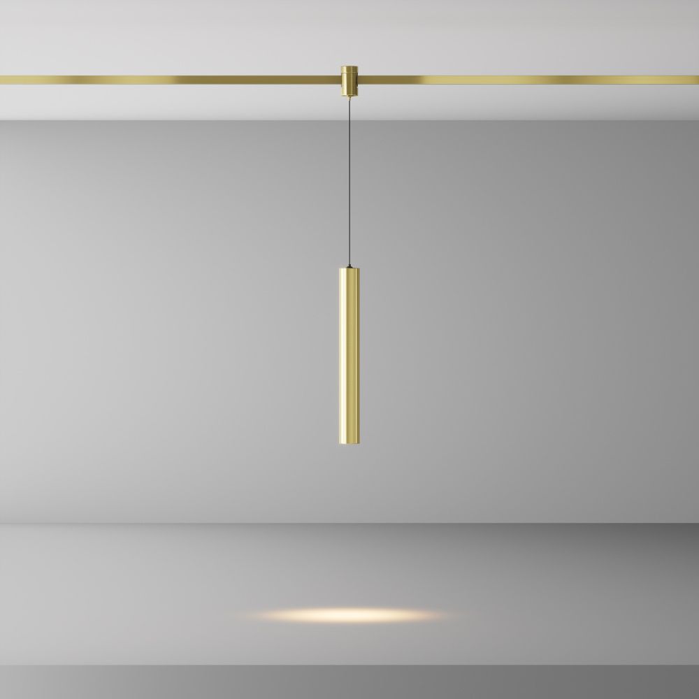 Трековый светильник  TR155-1-5W3K-BS **-30 см, *LED*5W, K, Maytoni technical FLARITY TR155-1-5W3K-BS, Латунь