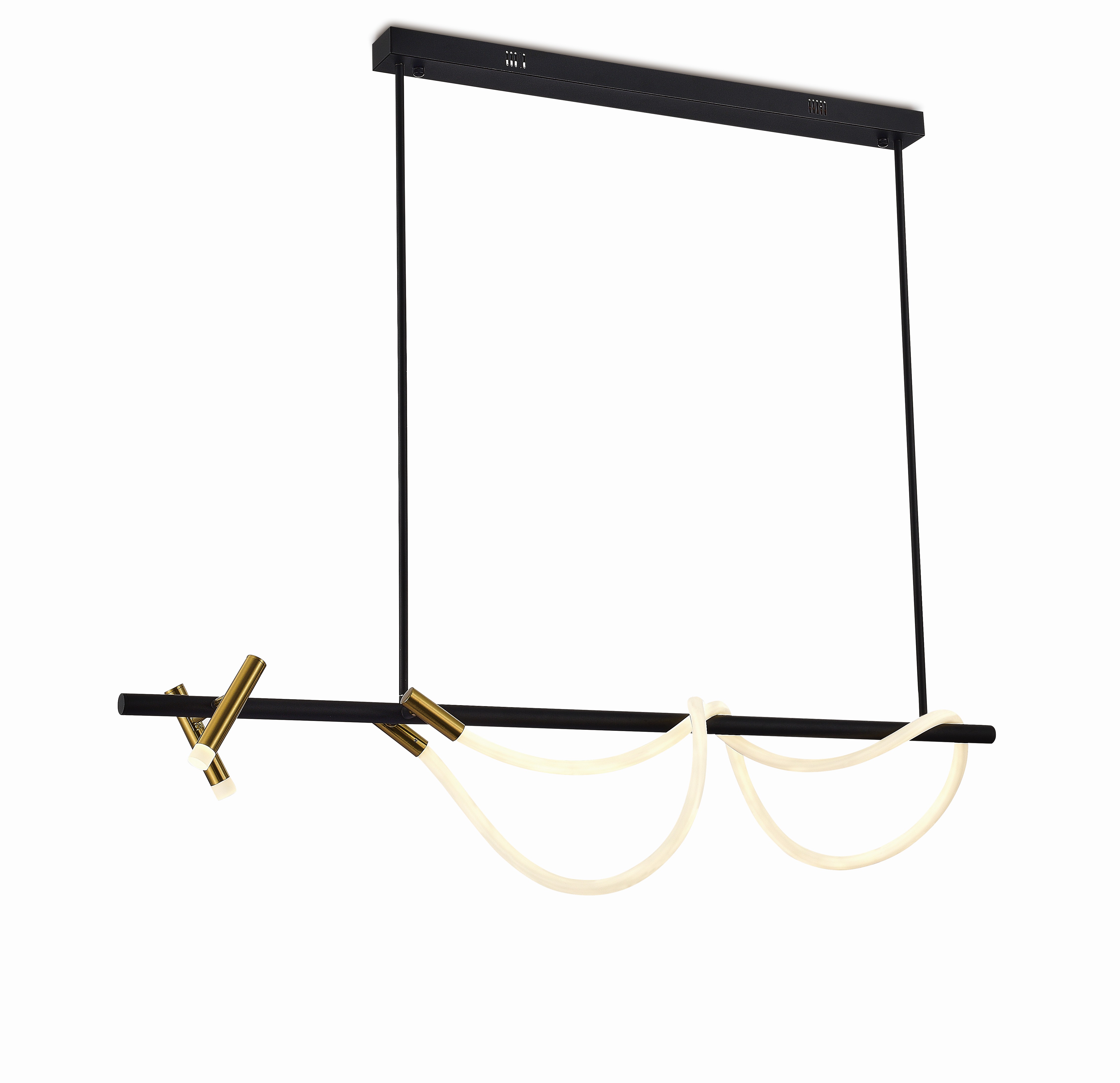 Люстра  1200*1000, LED, 30W 4000K NewRgy LED 2314-DW SAND BLACK+BRASS, SAND BLACK+BRASS