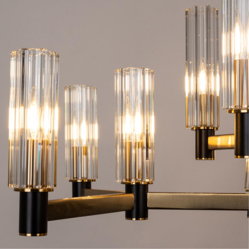Светильник 90 см, Divinare 2654/17 LM-12, черный-латунь