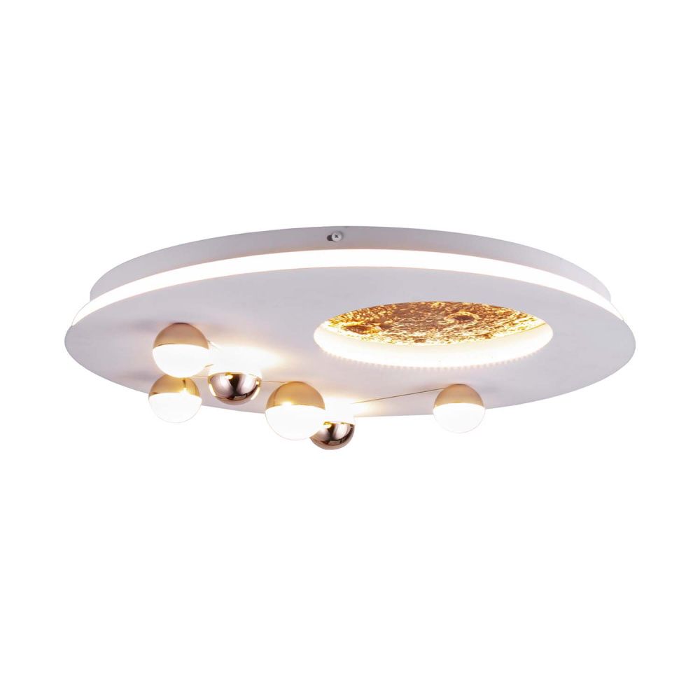 Потолочный светильник 50*10 см, 5*LED, 42W, 4000K, Favourite Plaides 4630-5C, белый