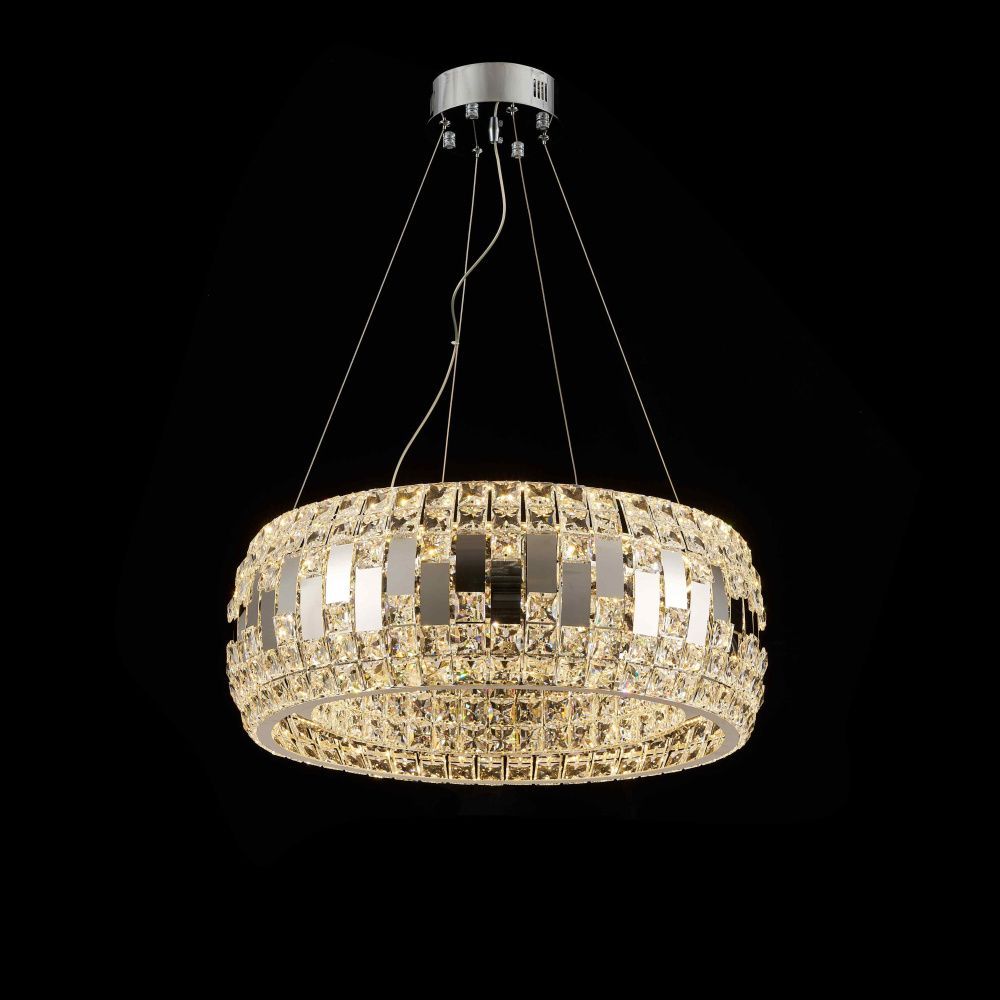 Люстра Ø600 x H220(1200) мм, LED 106W 3000-6500K NewRgy CHROME (Хром) K56-ф600*H220(1200) CHROME