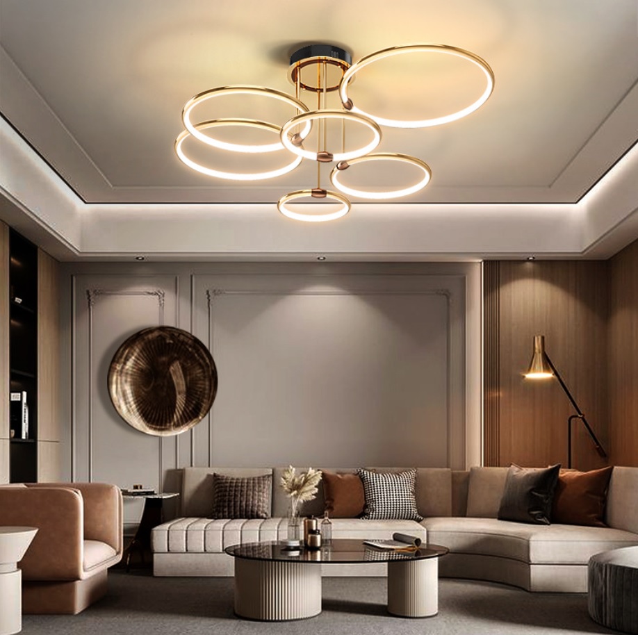 Потолочная светодиодная люстра Inodesign Hoopla Gold 40.3914