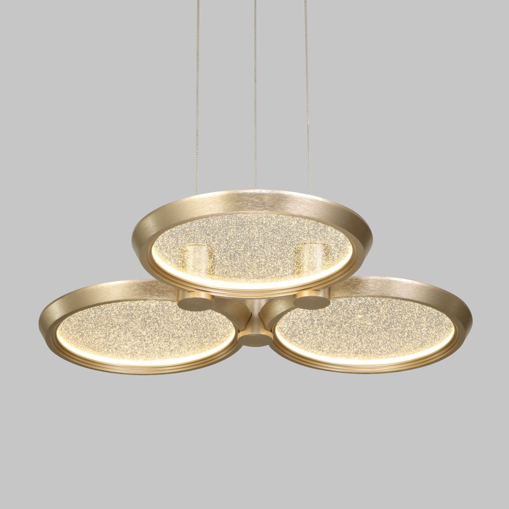 Подвесной светильник 46,5*43*150 см, LED*38W, 3000K, Eurosvet Crespella 90034/3, золото, a069293