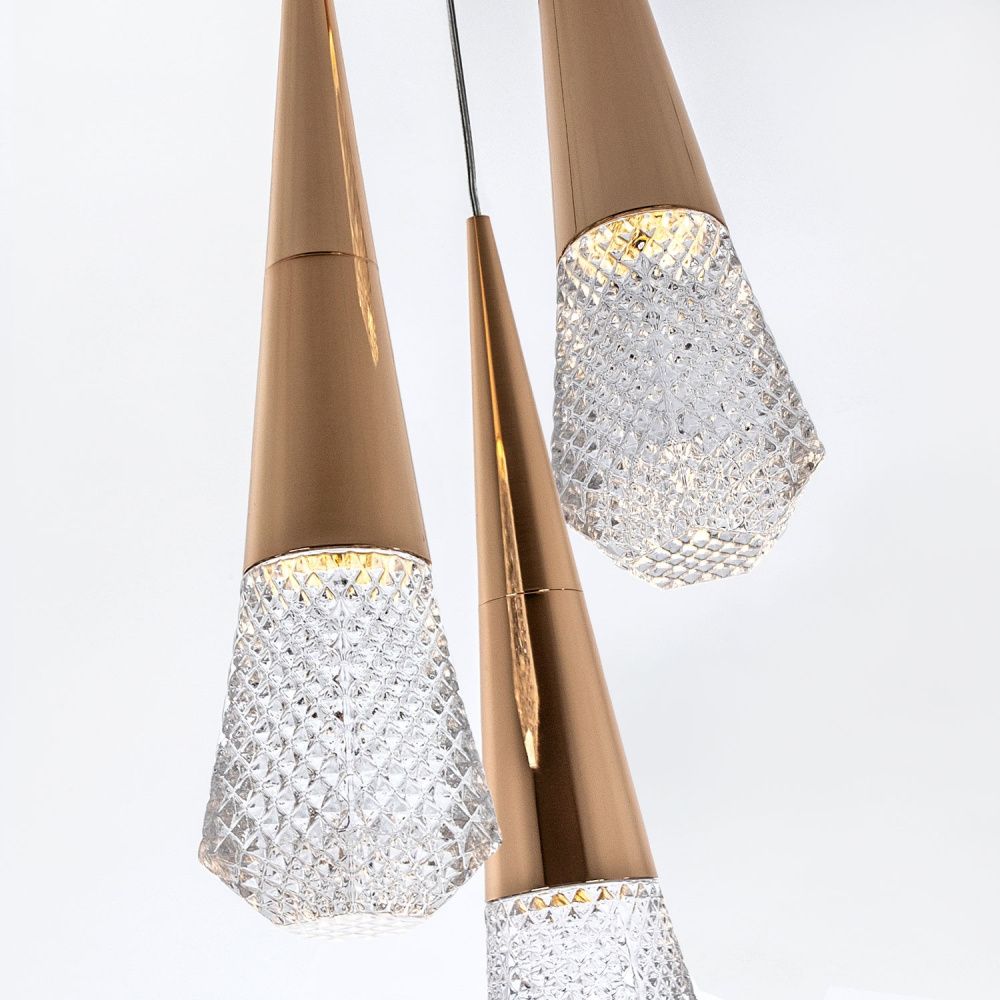 Подвесной светильник 21*21*90 см, LED 9W, 4000K, Золото MODELUX ML.3315.3