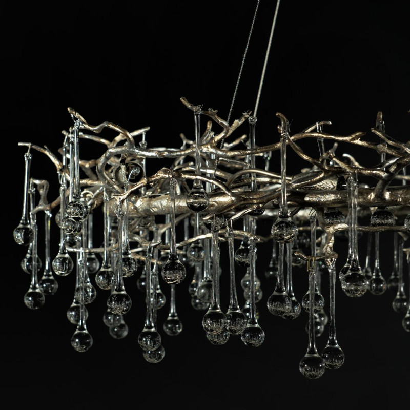 Люстра *100 см, 10*G9*W, Loft It 10068/1000 SG Bijout, Золото с серебром