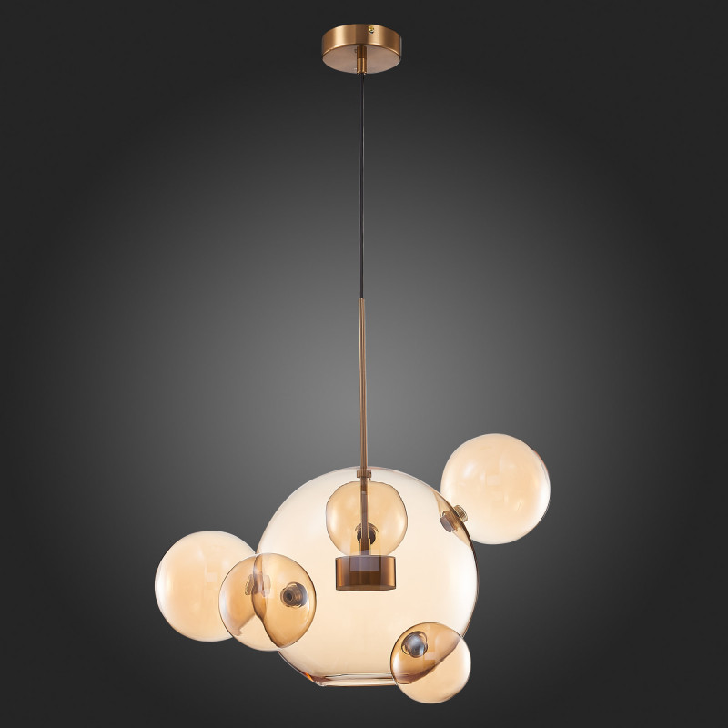 Светильник подвесной 52 см, 10W 3000K ST LUCE BOPONE SL1133.313.01 Латунь