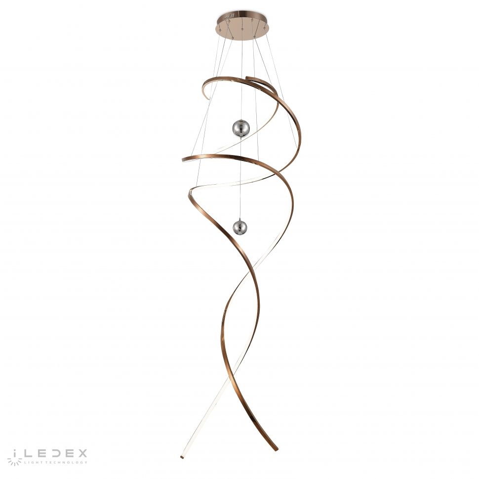 Подвесной светильник 60-130 см, LED*100W, 4000K, iLedex Axis XT20-1300 RGD, Розовое золото