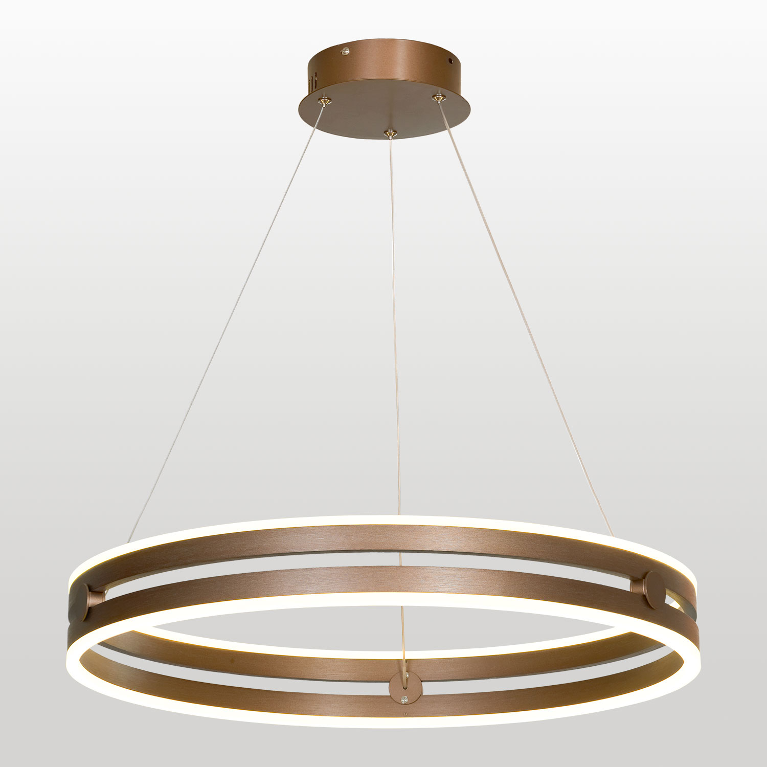 Люстра подвесная 60*35/150 см, 1*led*76W 3000K Lussole Dade LSP-7250 медный