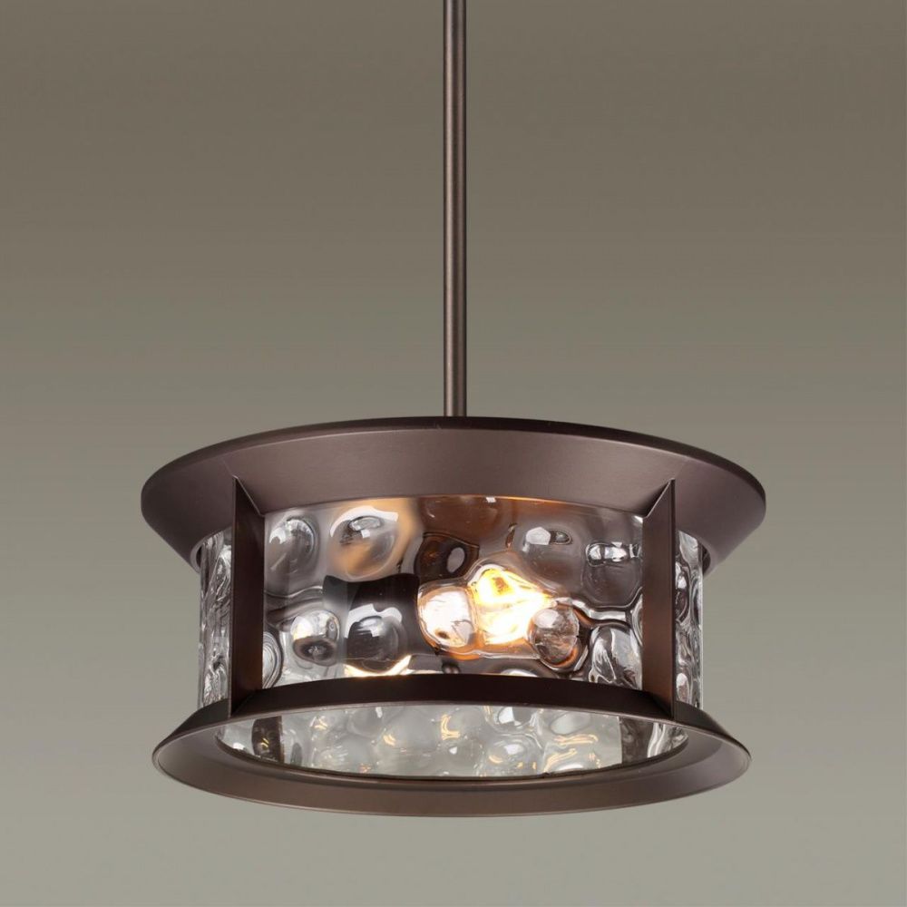 Уличный подвесной светильник Диаметр 35 см Odeon Light Mavret 4961/2 Коричневый