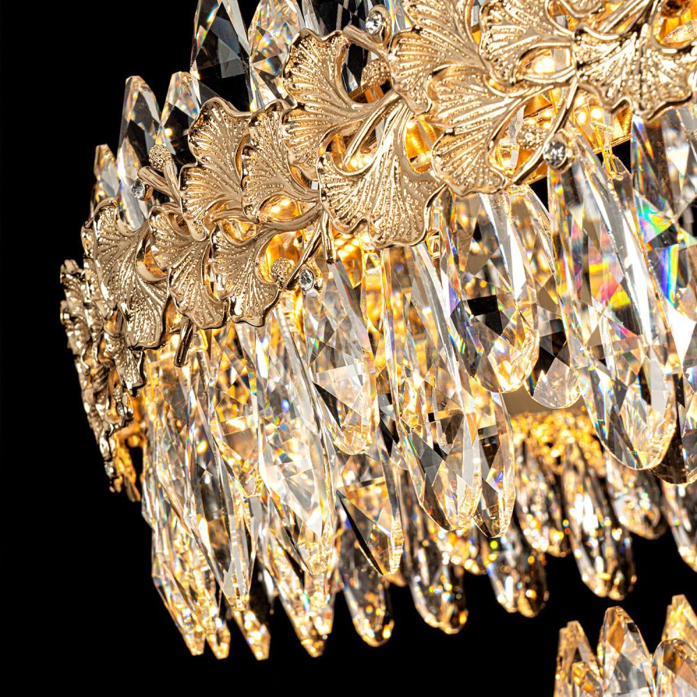 Люстра *80/50*20-160 см, *LED*130W, 3000-6000K, MODELUX  ML.9888.800.500 GD, Золото