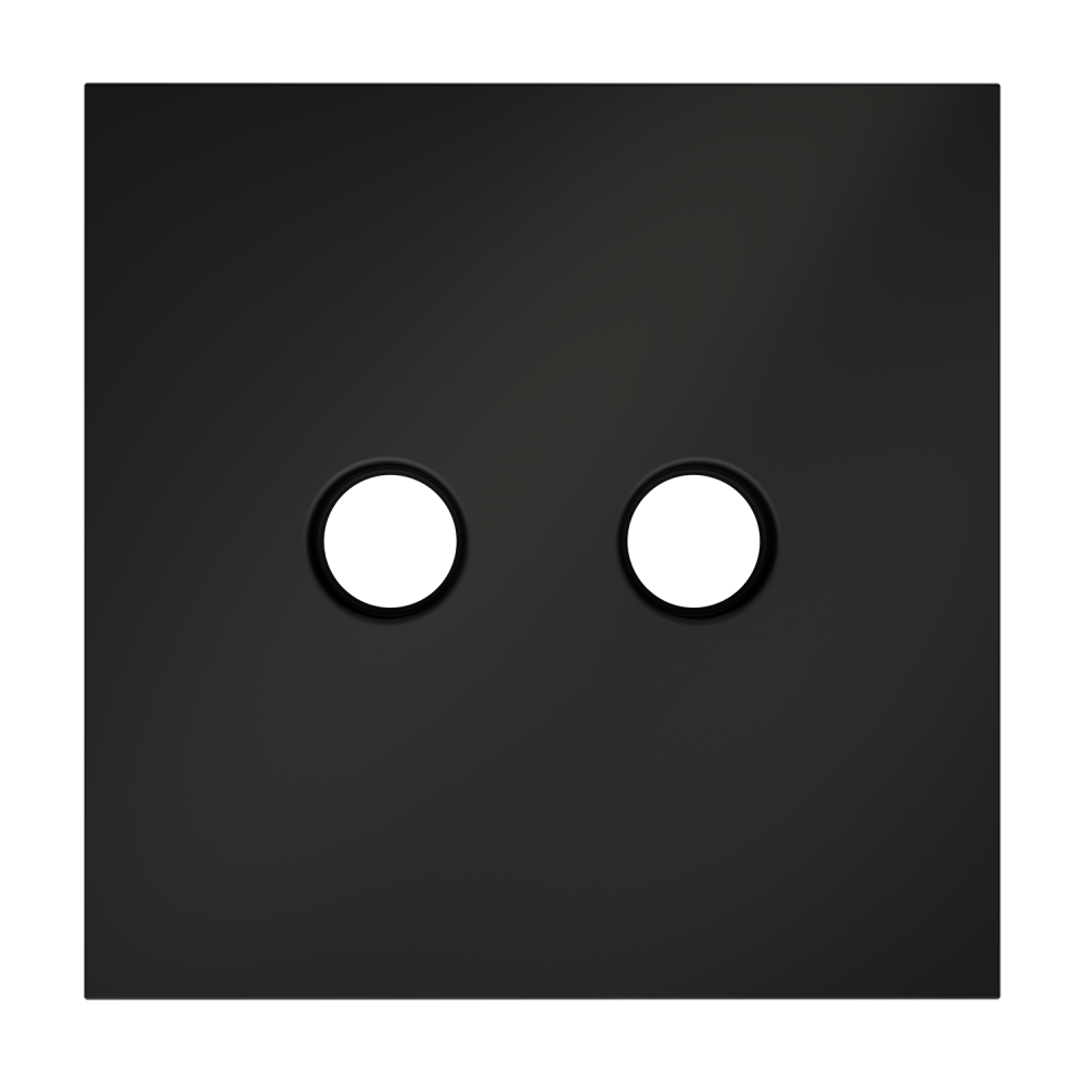 Накладка для розетки телевизионной оконечной TV+SAT, черный матовый Voltum S70 VLS001608, Пластик Soft touch