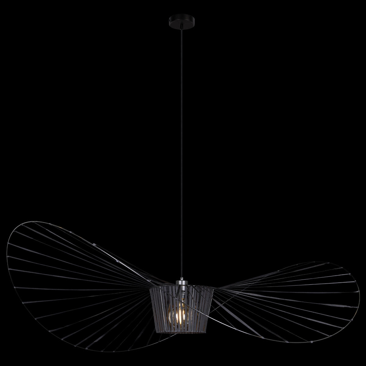 Подвесный светильник 120*50 см, 1*E27*60W LOFT IT Chapeau 10246/1200 черный
