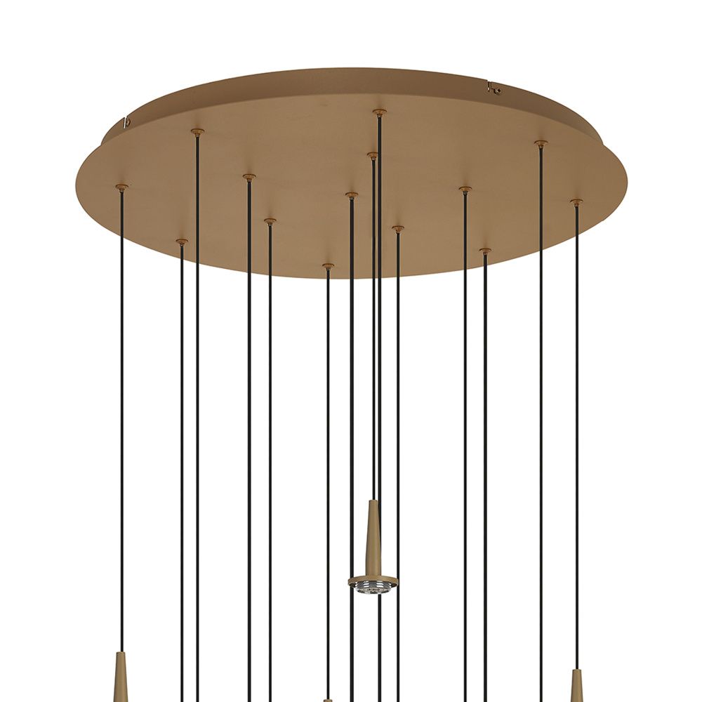 Люстра подвесная 60*200 см, 14*LED*5W, 3000K, Mantra Andromeda MAN8935, золотой