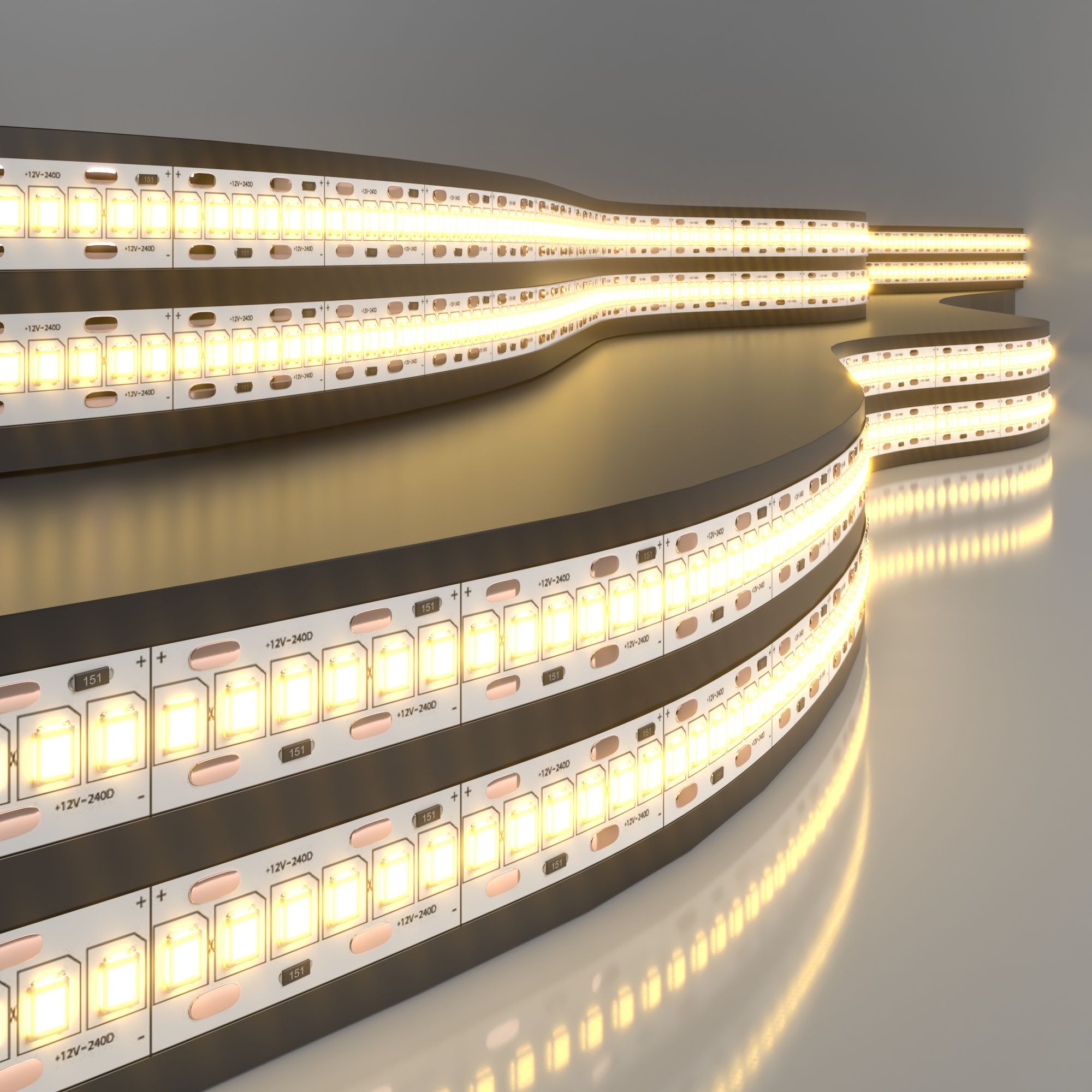 Светодиодная лента Лента светодиодная 12V 24W 240Led 2835 IP20 тёплый белый, 5м Elektrostandard