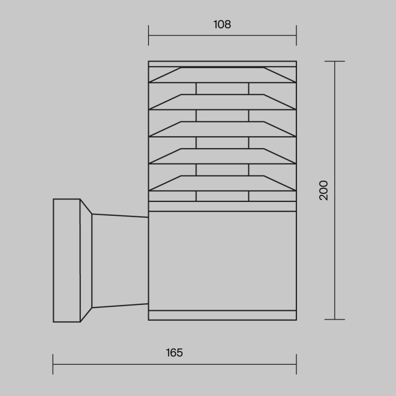 Уличный  настенный фонарь Maytoni Bronx O576WL-01B, черный