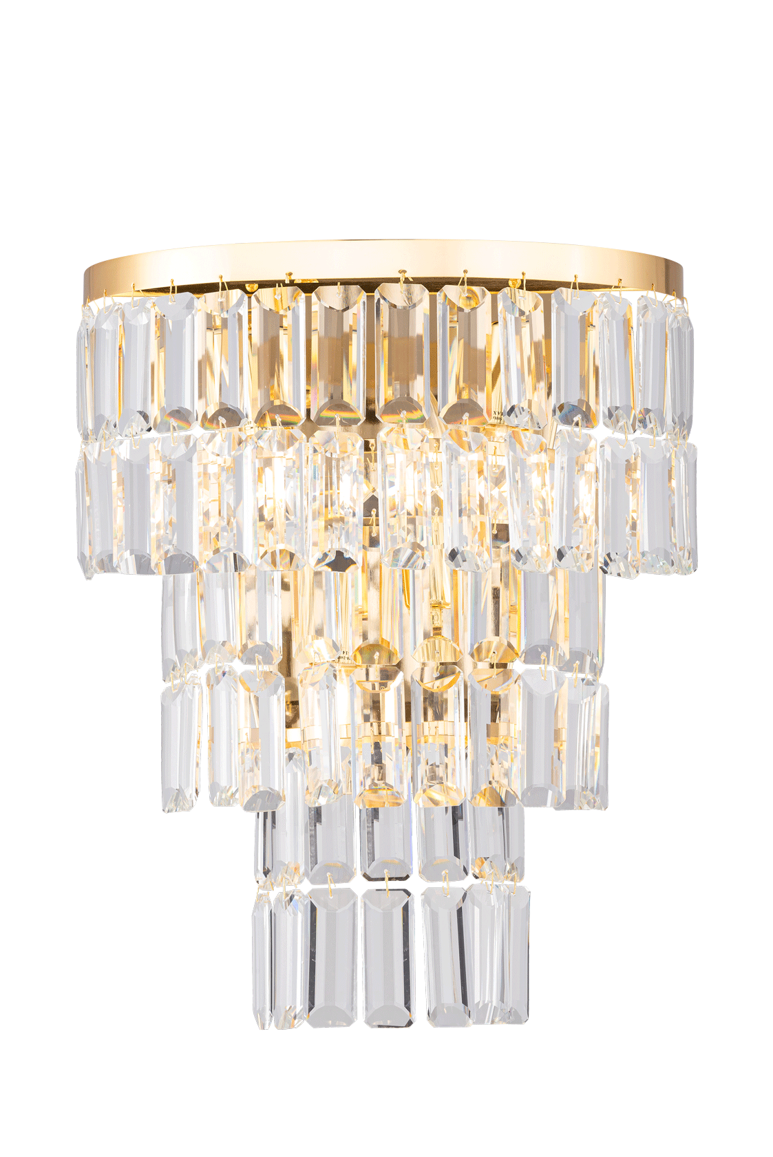 Бра 350*200*370, 4*E14, 40W NewRgy Cristallo W2752E/4A GOLD+CLEAR, Золото+прозрачный