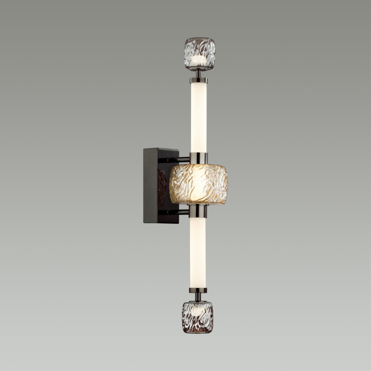 Бра 19,5*13*66,5 см, 1 LED*28W, 3000 К, Odeon Light Kliff, черный 5427/28WL