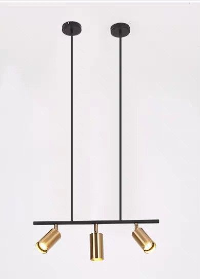 Подвесной светильник Long John L55 86*21*21 см, 3*GU10*30W, ImperiumLoft LINO01, Латунь, Чёрный
