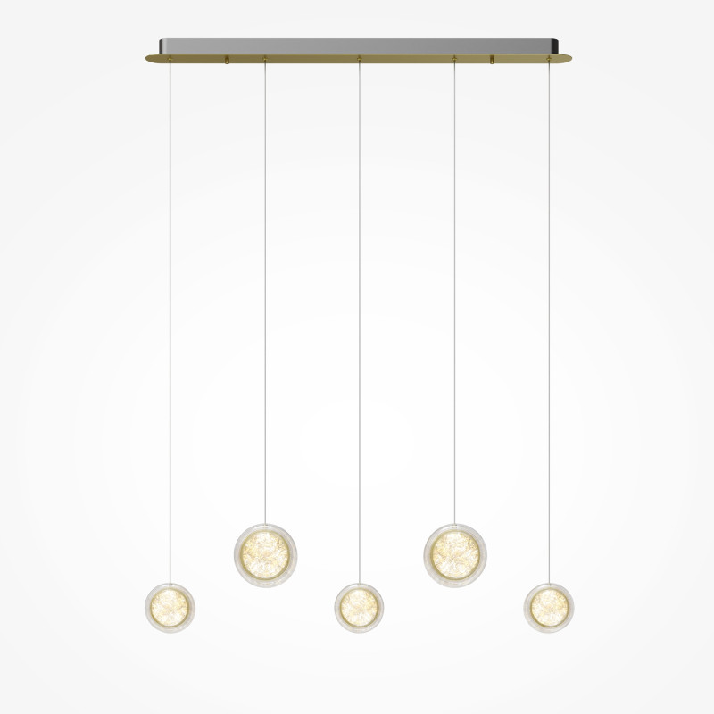 Каскадная люстра 110,5*15,6*317 см, LED, 3000К, Maytoni Pharao MOD361PL-L33BS3K латунный