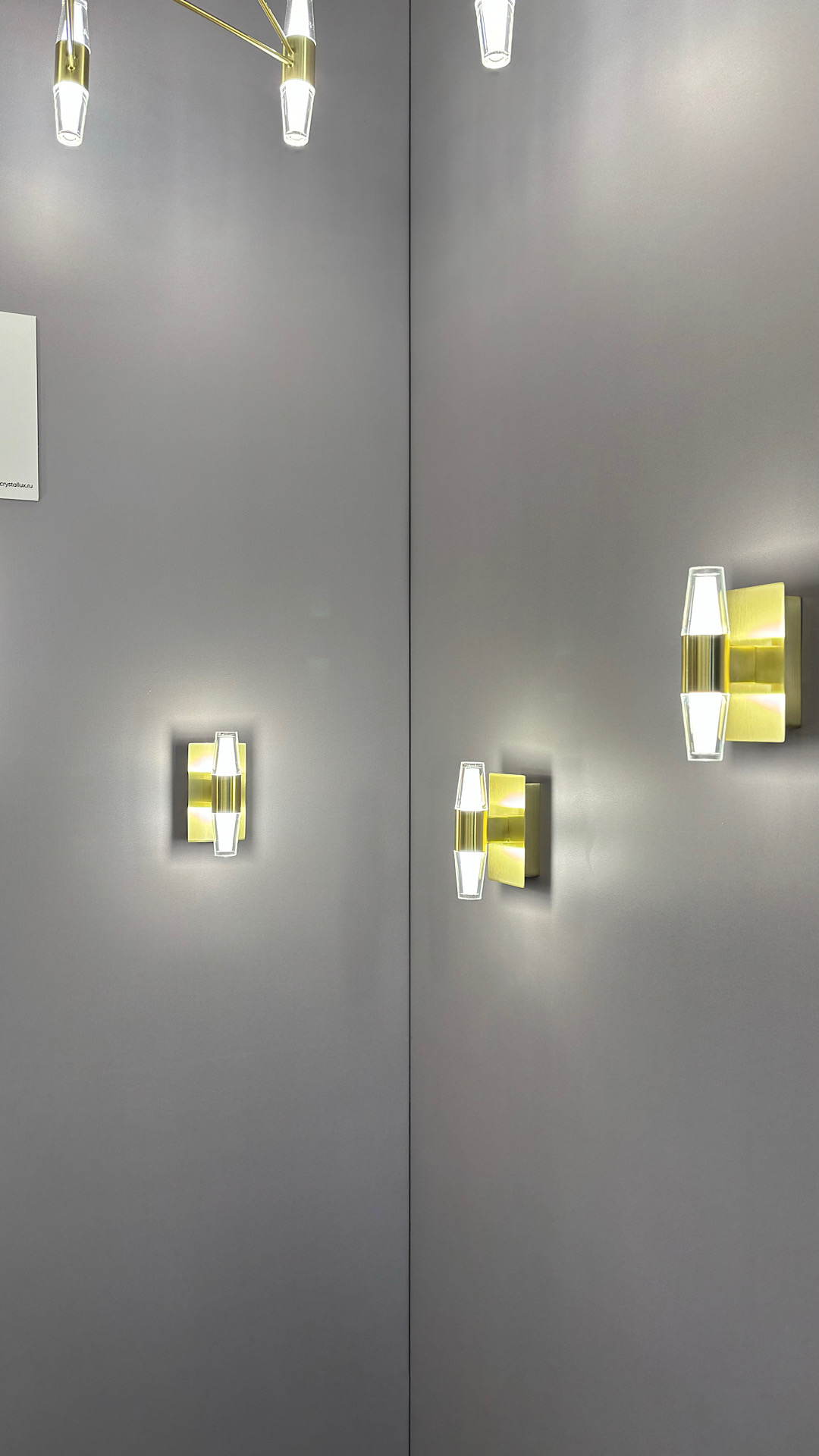 Бра 15 см, 6W, 3000K, Crystal Lux DOROTEA AP1 GOLD, золото