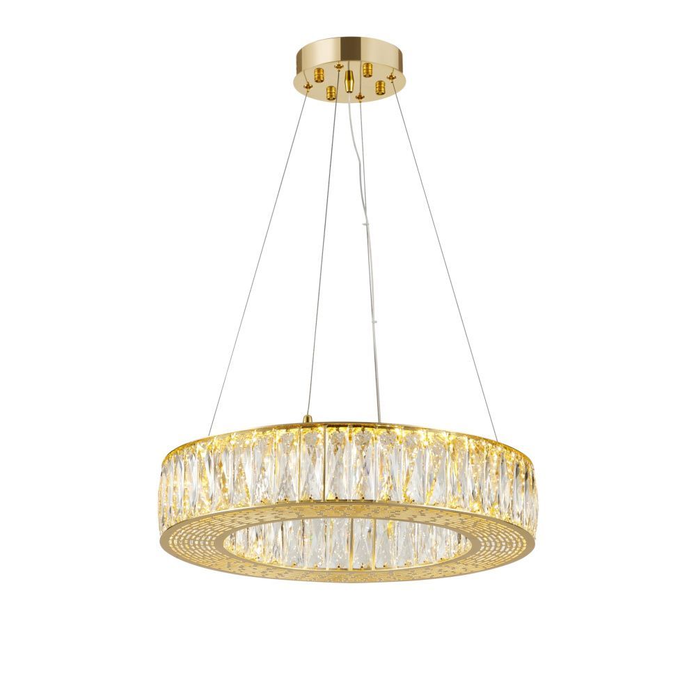 Люстра Ø500 x H100 (1200), мм, 96W 3000-6000K, GOLD (Золото) NewRgy E76-ф500*H100 GOLD