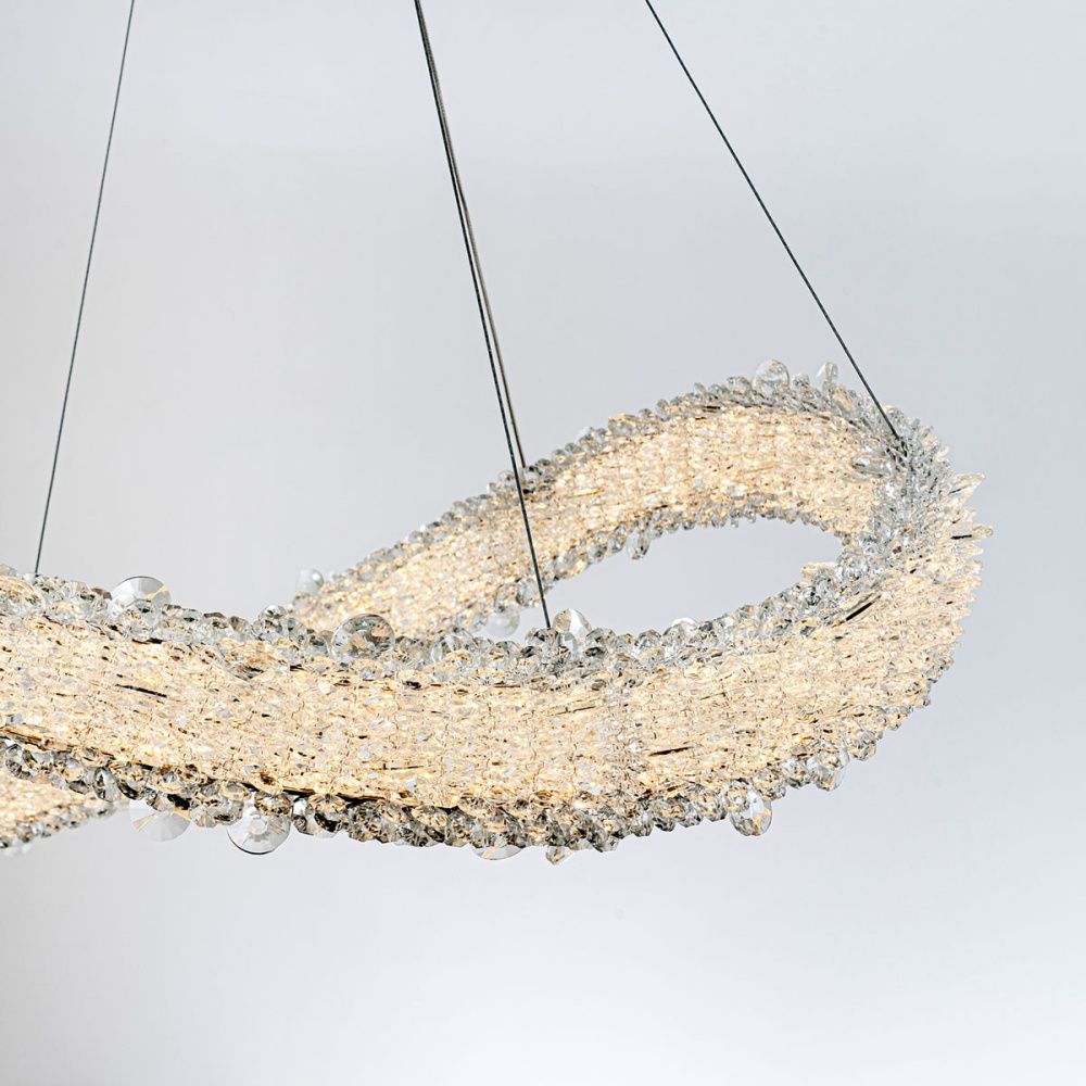 Подвесной светильник 80*40/150 см, LED 88W 3000-6000K MODESTYLE MS.5003.800 CR хром