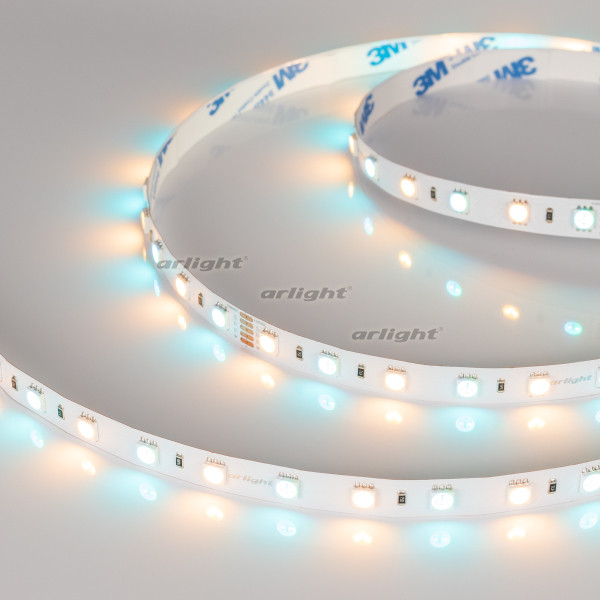 Лента RT-B60-10mm 24V RGBW-Warm (14.4 W/m, IP20, 5060, 5m) (Arlight, Открытый) 018327(2). Цена указана за 5 метров. Продается кратно 5 метрам.
