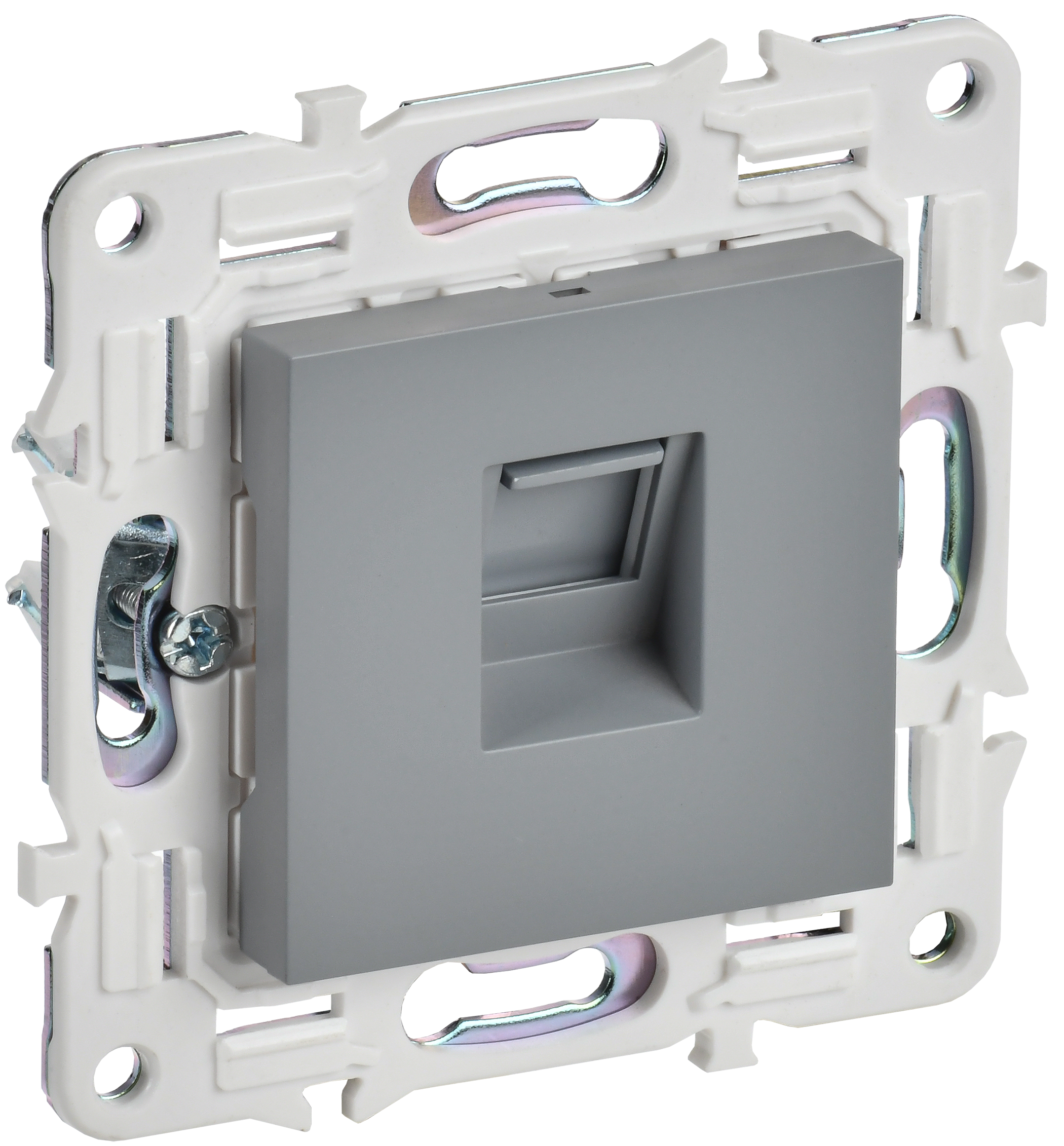 SKANDY Розетка комп. RJ45 кат.5E SK-K01Gr сер. IEK, SK-K10-1-K03