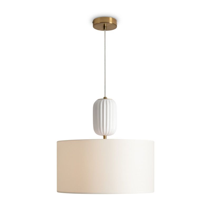 Подвесной светильник 40*40*204 см, 1*E27*60W, Freya Ceram FR5491PL-01BS, латунный