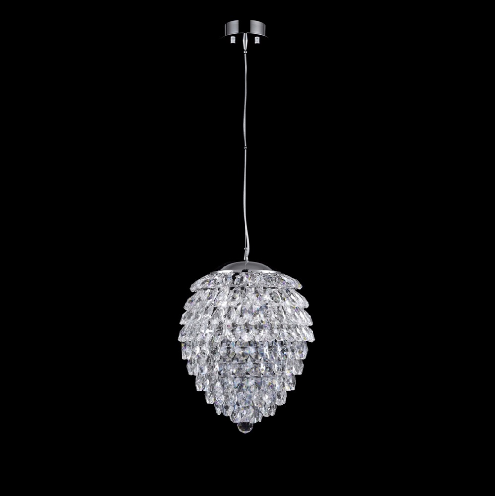 Светильник подвесной 25 см, Crystal Lux CHARME SP4 CHROME/TRANSPARENT Хром