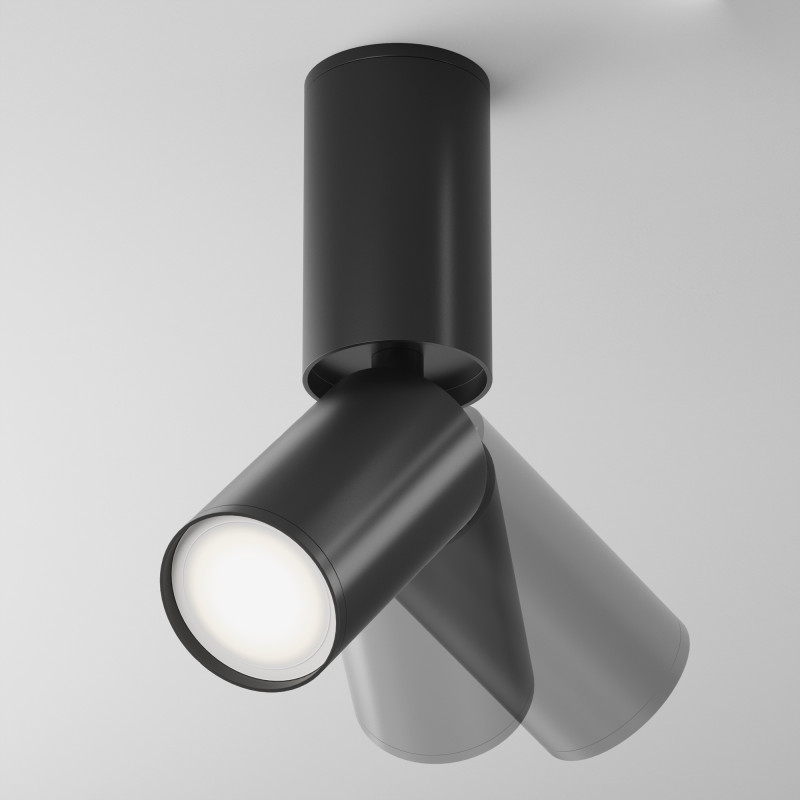 Светильник 5*5 см, GU10 10W, Maytoni Focus S C051CL-01B, черный